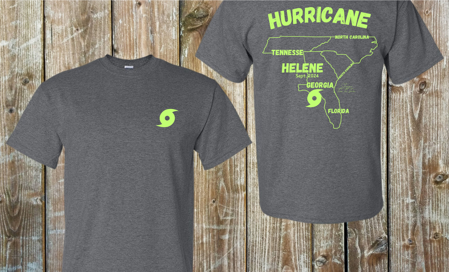 Hurricane Helene shirts