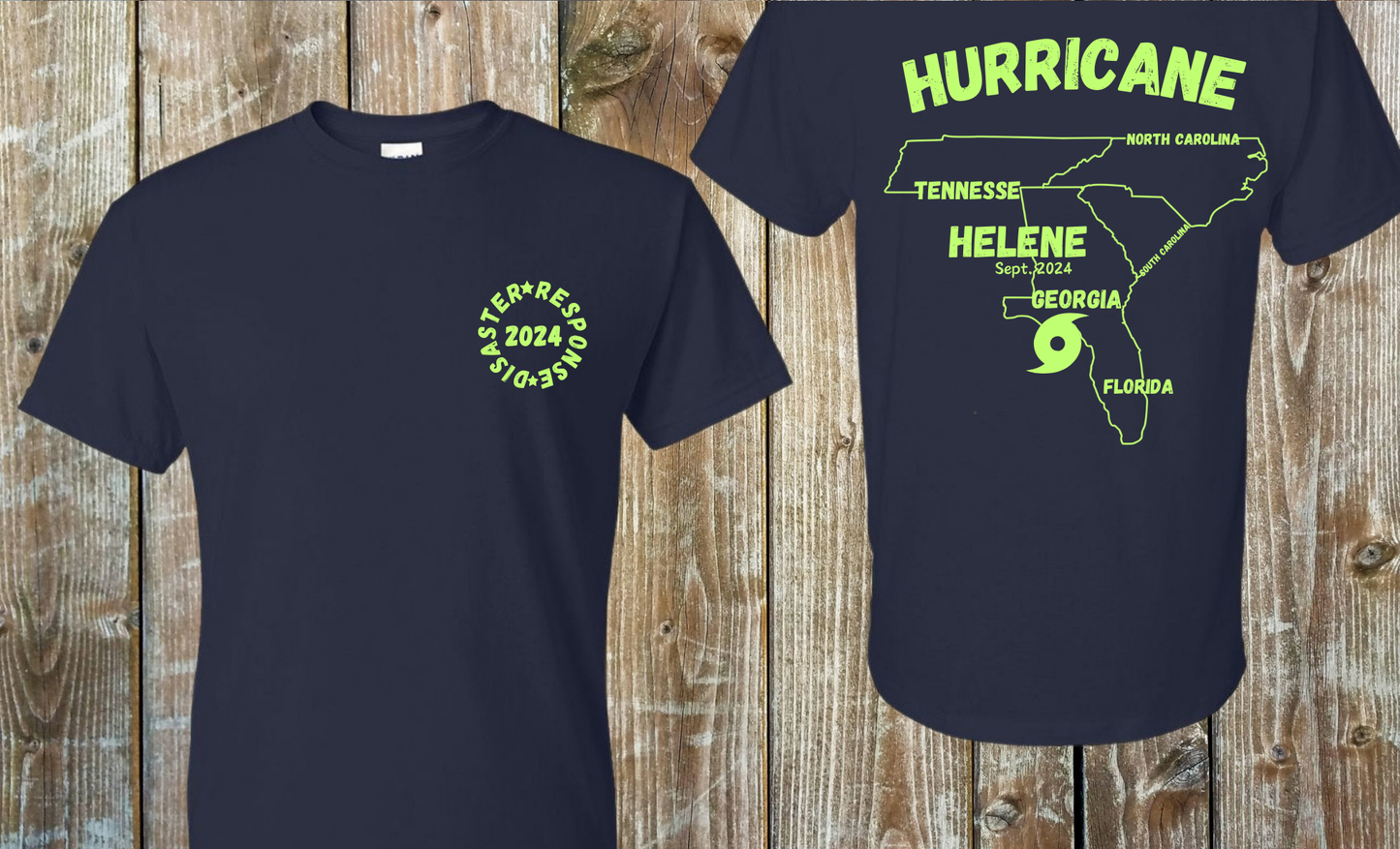 Disaster Response 2024 Hurricane Helene Shirts Youth/Toddler