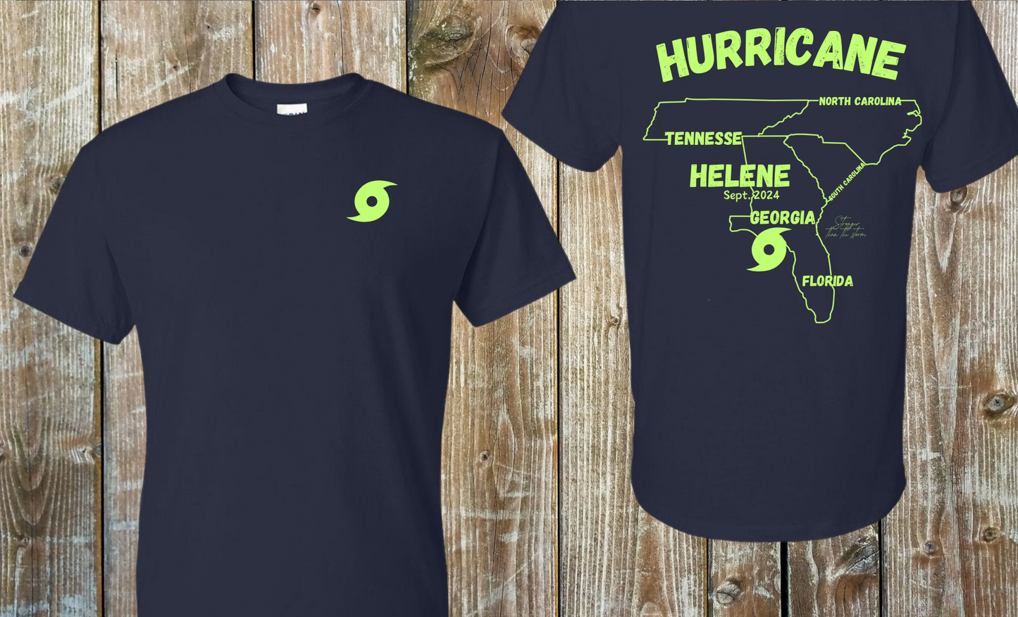 Hurricane Helene shirts