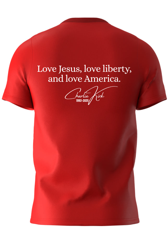 Red Charlie Kirk Limited Edition Cotton s/s T-Shirt