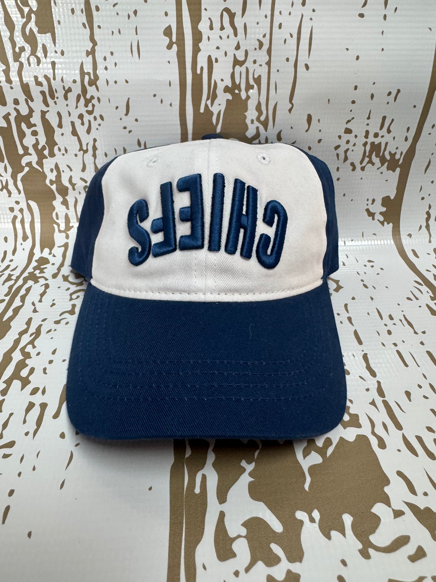 Blue / White Upside Down "Chiefs"