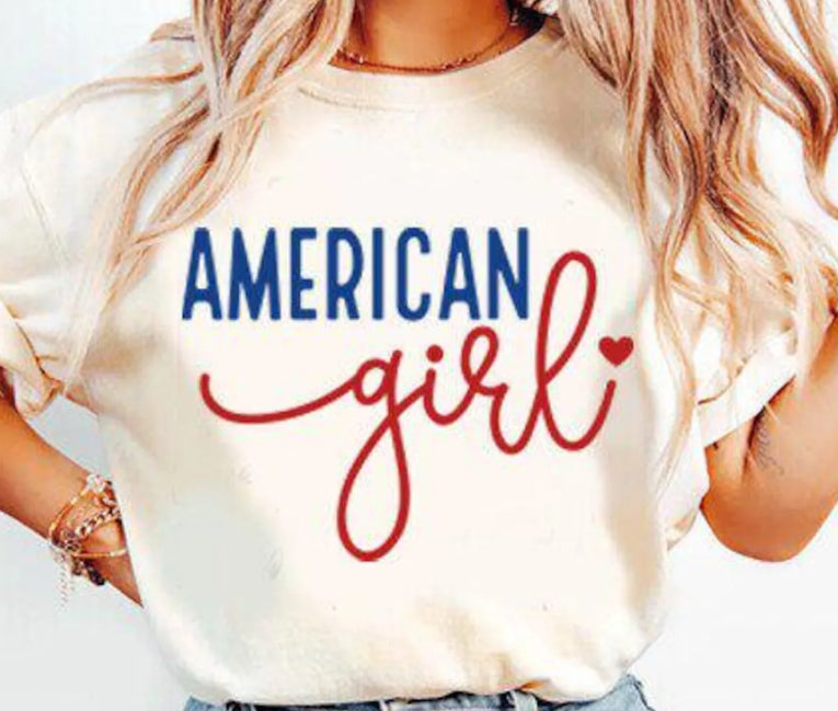 American Girl Patriotic Graphic Tee