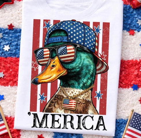 'MERICA Patriotic Mallard Duck T-Shirt
