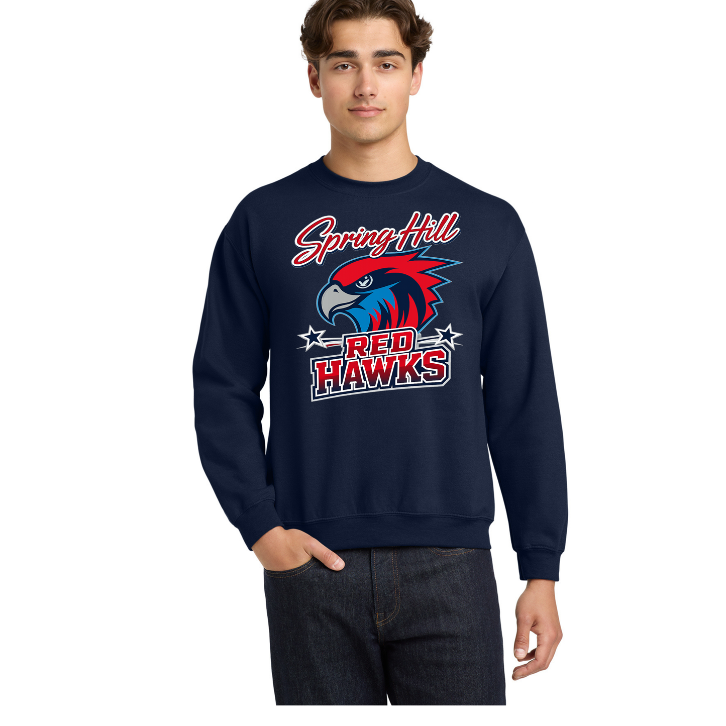 Spring Hill Red Hawks Crews and Hoodies
