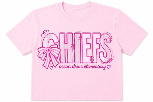 Ocean Drive Elementary Pink Bow