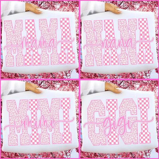 Pink Coquette Mama Mini Gigi Graphic Tee Collection