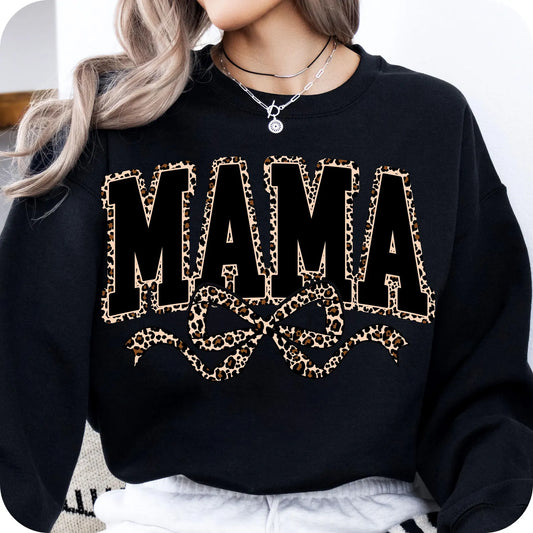 Leopard Bow Mama Tee 🐆🤎