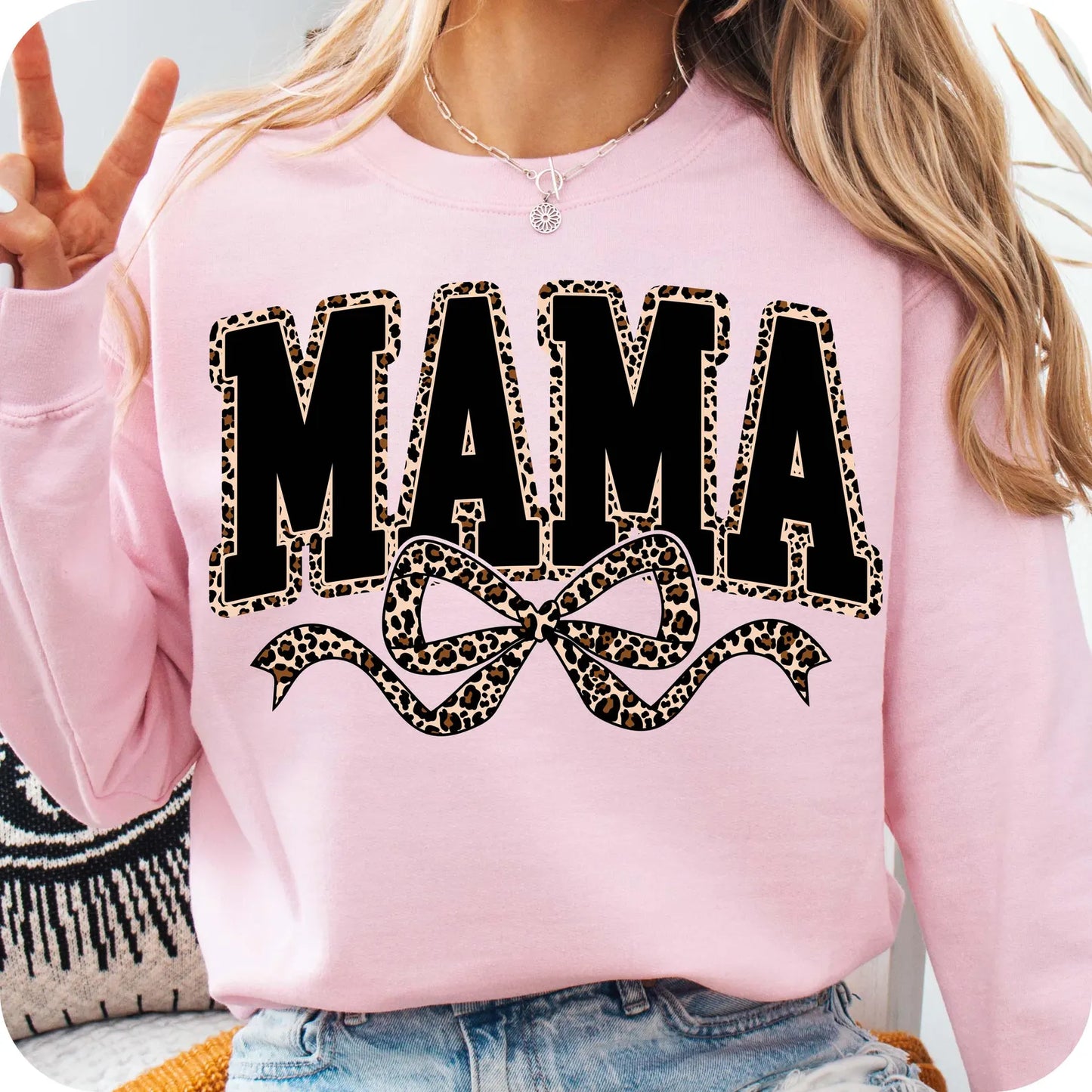 Leopard Bow Mama Tee 🐆🤎