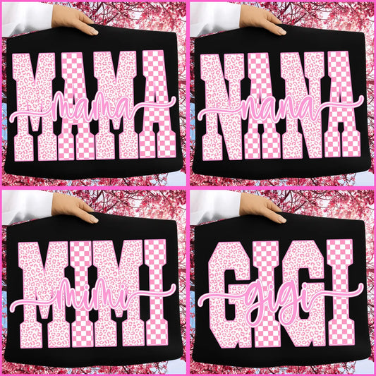 Pink Coquette Mama Mini Gigi Graphic Tee Collection